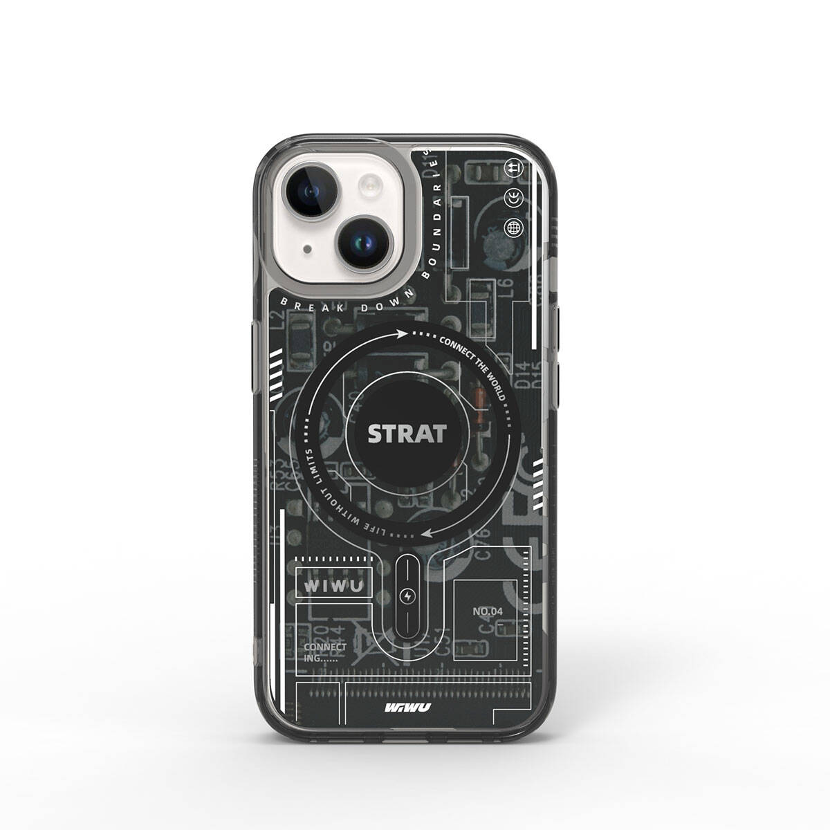 Wiwu Mecha Circuit H Serisi iPhone 15 M-safe Şarj Özellikli Desenli Telefon Kılıfı Wiwu Mecha Circuit H Serisi iPhone 15 M-safe Şarj Özellikli Desenli Telefon Kılıfı